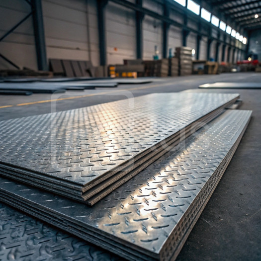 Лист алюминиевый рифленый дуэт 1,6х500 мм АМг5 ТУ 1-801-20-2008